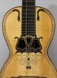 Antique Circa 1800 Finely Inlaid Snakes 12 - String,  Baroque Guitar & Case String photo 5
