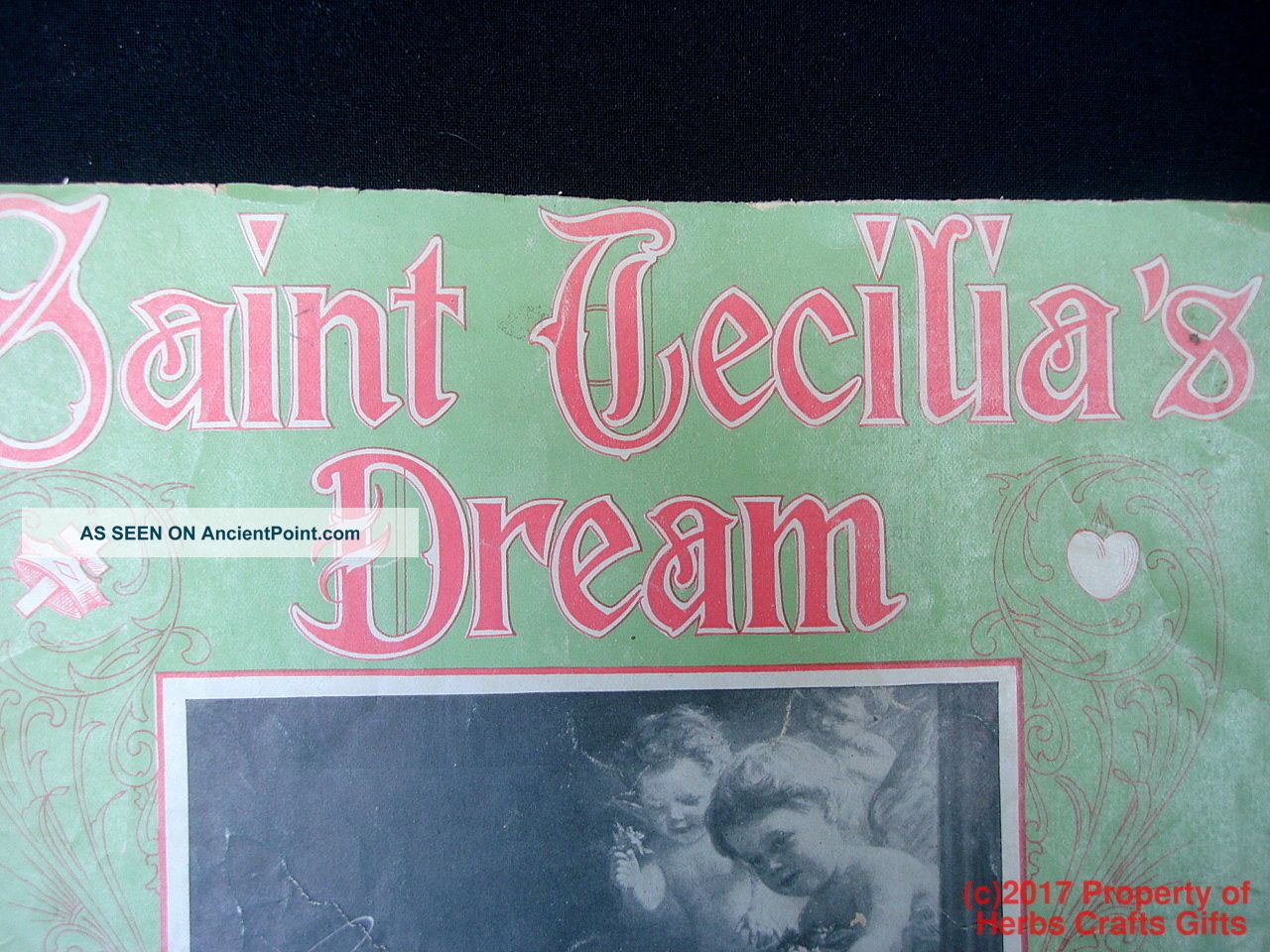 1904 Antique Sheet Music St Cecilia ' S Dream Piano Hand Sewn Geo.  Marshall - Keyboard photo