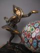 Vintage Art Deco Pixie Dancer Lamp Millefiori Shade & Marble Base Gerdago Nr Lamps photo 4
