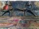 Sicilian Vintage 19th C Hand - Carved/painted Wooden Donkey Cart Rail Piece Italy South Italian photo 5