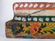 Sicilian Vintage 19th C Hand - Carved/painted Wooden Donkey Cart Rail Piece Italy South Italian photo 6