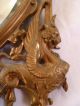 Small Antique Late 19th Century Bronze Elaborately Framed Mirror W/ Griffins Mirrors photo 6