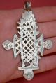 Antique Ethiopian Coptic Christian Cross Silver Pendant From Ethiopia,  Africa Jewelry photo 1