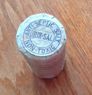 Antigue Vintage Hux = Sal Medicine Bottle Dr Huxley Salt 1906 E.  Fouger photo