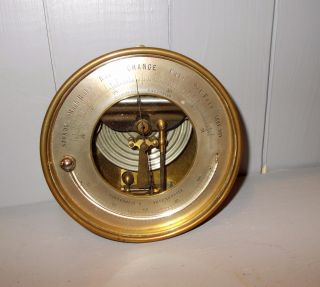 Antique Pertius Hulot Bourgeois Naudet - Phbn - Holosteric Brass Cased Barometer photo
