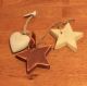 Wood Stars And Heart With Jute Hangers With Tag Primitives photo 1