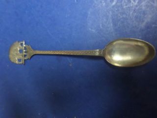 Older Souvenir Spoon,  India Silver With A Elephant On It,  8 Gr, .  4 - 1/2 