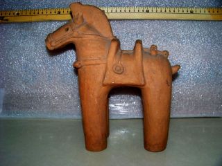 Antique Japanese Haniwa Haji Terracotta Ritual Funerary Clay Horse Figure photo