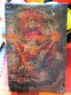 Antique 1800 ' S Oil Painting On Canvas With The Image Og God Three Faces Latin American photo 4