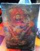 Antique 1800 ' S Oil Painting On Canvas With The Image Og God Three Faces Latin American photo 7