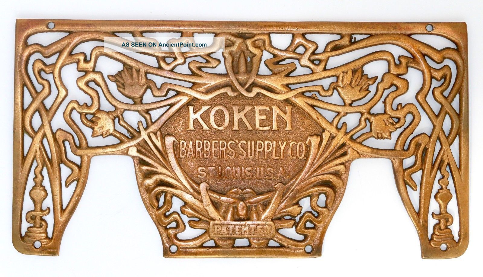 Koken Barber Chair Footrest - Antique Brass 25bn Barber Chairs photo