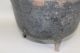 Rare Large Size 18th C Cast Iron Hanging Tall Footed Pot In Old Painted Surface Primitives photo 4