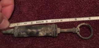 Dug Civil War Relic - Metal Medical Syringe - 6 