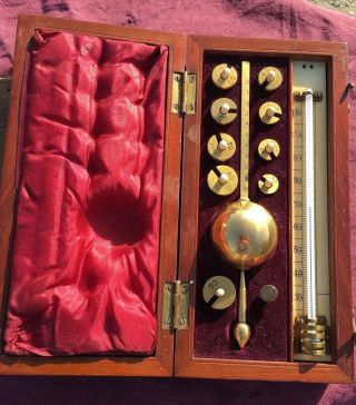 Victorian Sikes Hydrometer C1880,  Together With Spirit Tables,  Pocket Edition photo