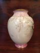Artist Signed Ahne Satin Glass Vase Cherub Putti Cupid Victorian Art Nouveau Vases photo 8