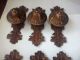 6 Antique Victorian Brass Acanthus Leaf Drawer Pulls Handles Knobs Mac & Co Drawer Pulls photo 3