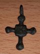 Templar Knights Ancient Bronze Cross Amulet / Pendant Circa 1100 Ad Viking photo 3
