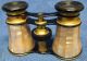 Antique French Lemaire Opera Glasses Mother Of Pearl & Brass W/leather Case Optical photo 3