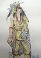 1842 G.  Catlin Handcol Engraving Native American Indians Iroquois Warrior Native American photo 1