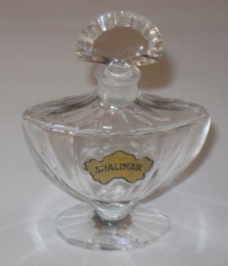 Vintage Guerlain Shalimar Perfume Baccarat Bottle Clear Stopper Shalimar 1 Oz 4 