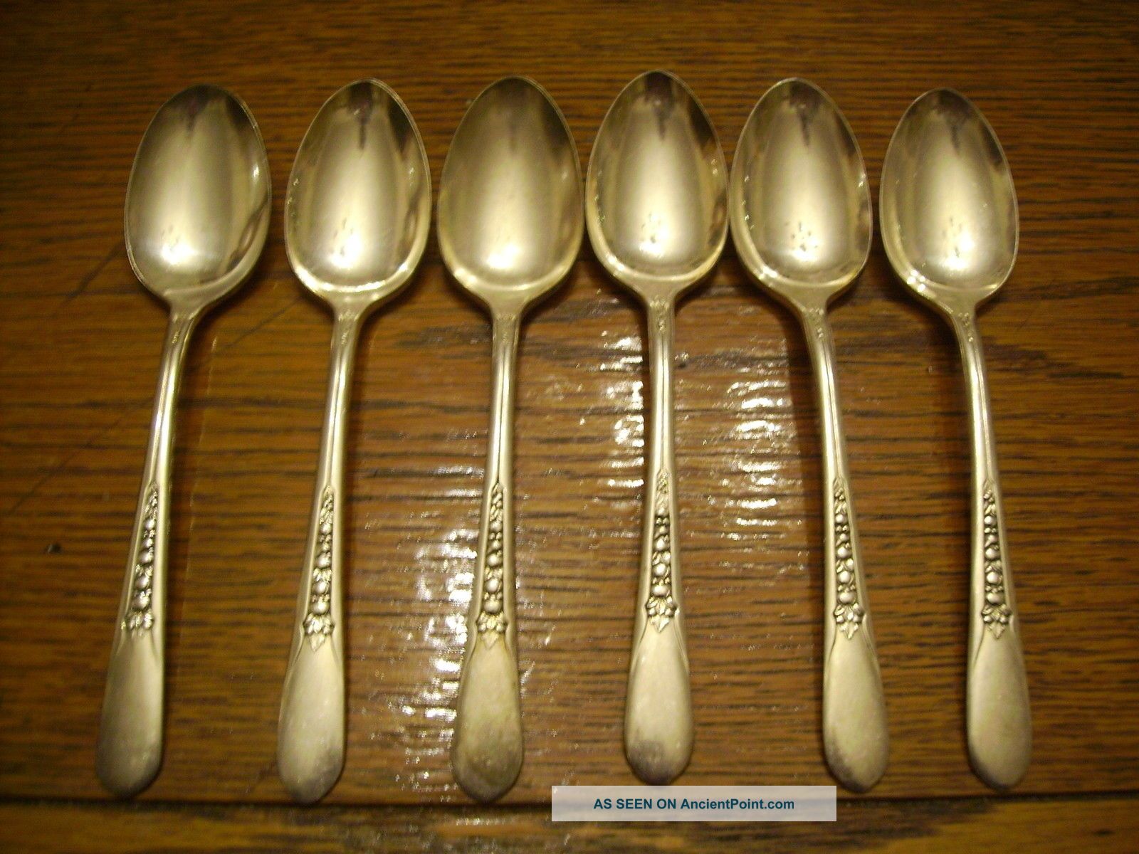 6 Rogers 1941 Priscilla Or Lady Ann Pattern Table Serving Spoons Is Silverplate Flatware & Silverware photo