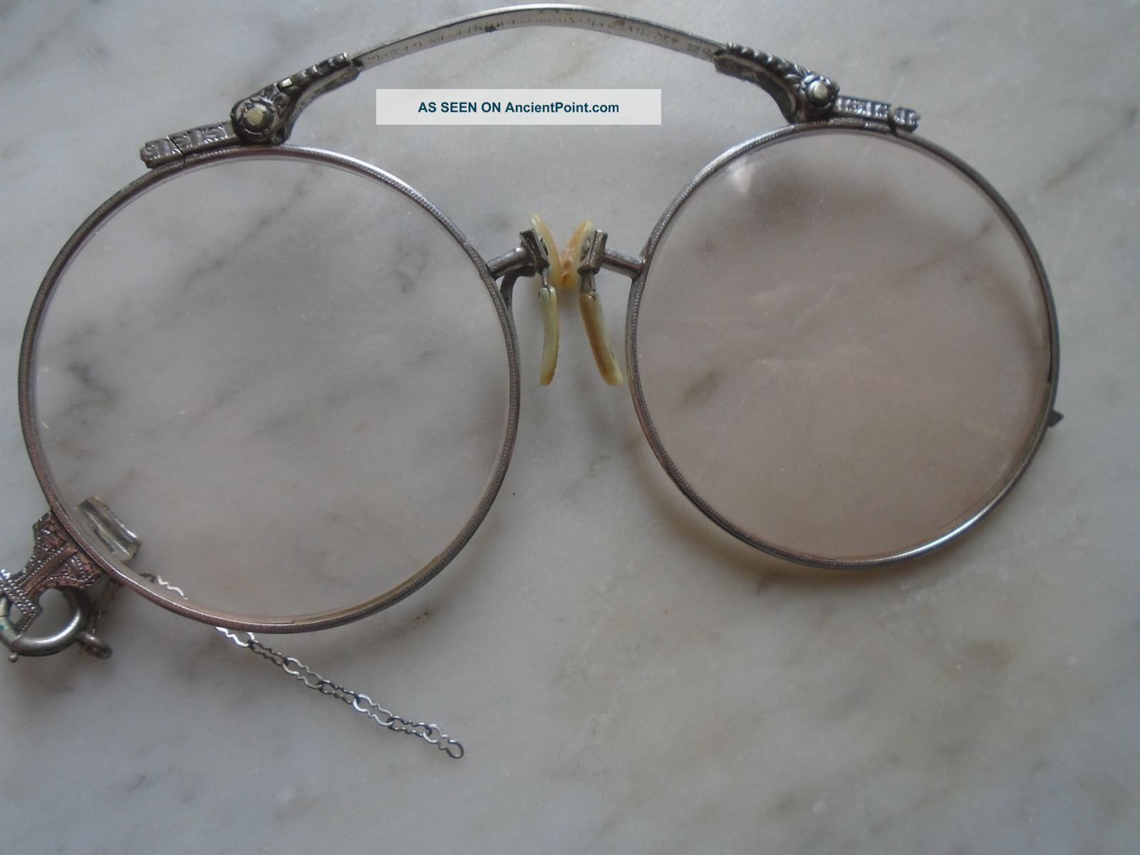 Antique Pince Nez Glasses 12kg Gold Oxford Optical photo