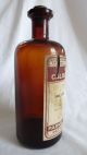 Antique Parke Davis Apothecary Medicine Elixir Bark Extract Mouth Blown Bottle Bottles & Jars photo 1
