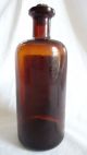 Antique Parke Davis Apothecary Medicine Elixir Bark Extract Mouth Blown Bottle Bottles & Jars photo 2