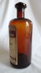 Antique Parke Davis Apothecary Medicine Elixir Bark Extract Mouth Blown Bottle Bottles & Jars photo 3