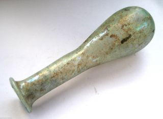 Finest Circa.  50 - 100 A.  D British Found Roman Period Glass Bottle photo