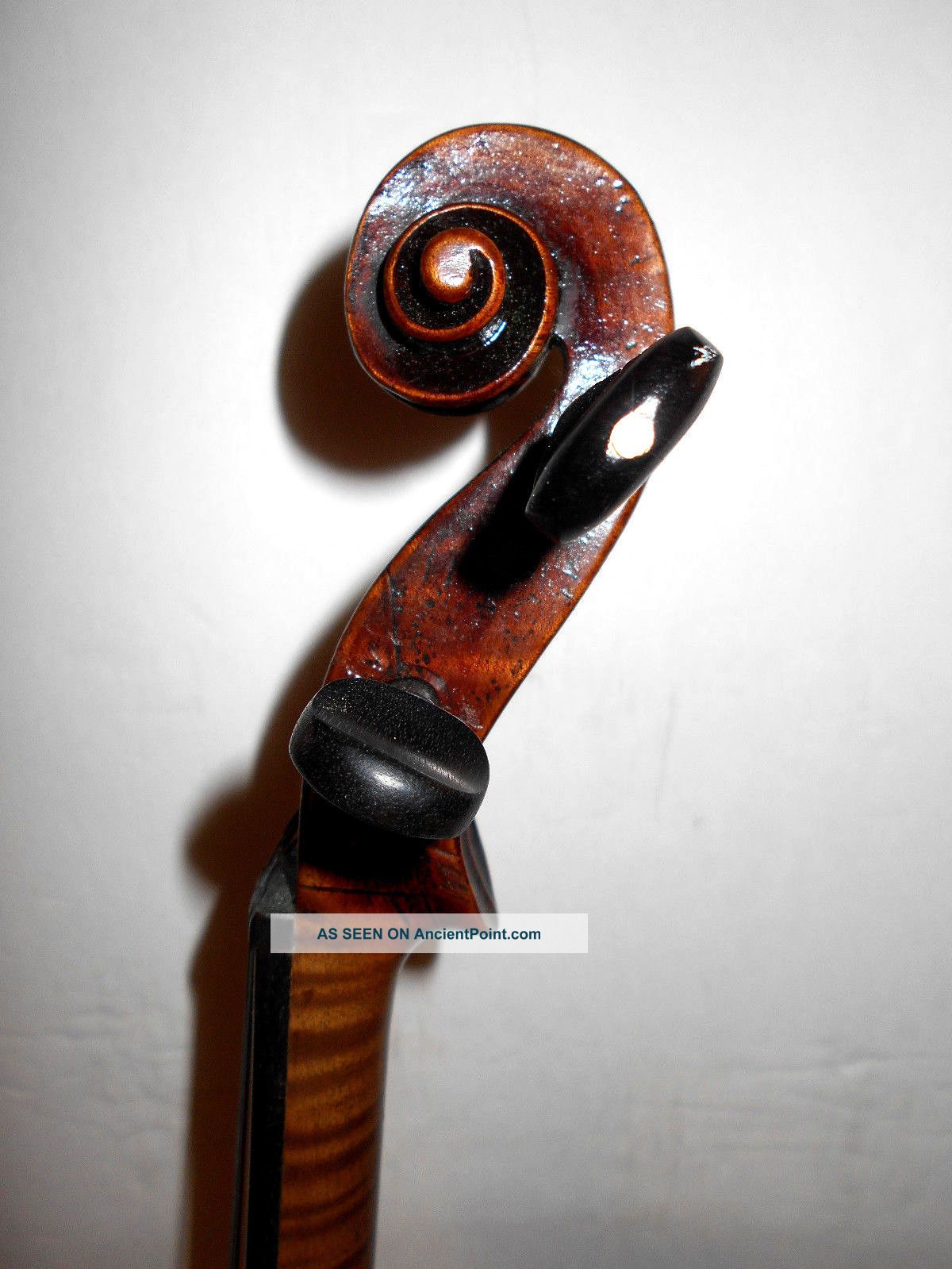 Vintage Old Antique 1800s 1 Pc Back Full Size Violin - String photo
