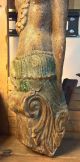 Beauitiful Antique Carved Wood Figurehead Wax Nautical Maritime Mermaid Folk Art Folk Art photo 6