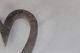 Very Rare 18th C Decorated Wrought Iron Heart Trivet Rare Small Size Old Surface Primitives photo 2