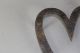 Very Rare 18th C Decorated Wrought Iron Heart Trivet Rare Small Size Old Surface Primitives photo 3