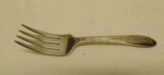 Vintage National Sterling Margaret Rose Baby Fork 4 1/2 