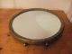 Vintage Gold Wooden Bevelled Freestanding Dressing Table Round Mirror 27cm Dia 20th Century photo 2