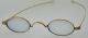 Antique Eyewear,  14k Gold Spectacles W/oval Blue Tinted Lenses Signed J.  Diamond Optical photo 3
