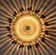 1960 ' S Brutalist Wall Sconce Sunburst Ceiling Fixture Iron And Yellow Glass Mid-Century Modernism photo 3