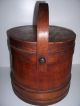 Antique Primitive Shaker Banded Firkin With Lid Early Sugar Bucket Primitives photo 3