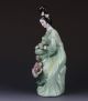 Chinese The Color Porcelain Handwork Carved Gril Statues Other Antique Chinese Statues photo 4