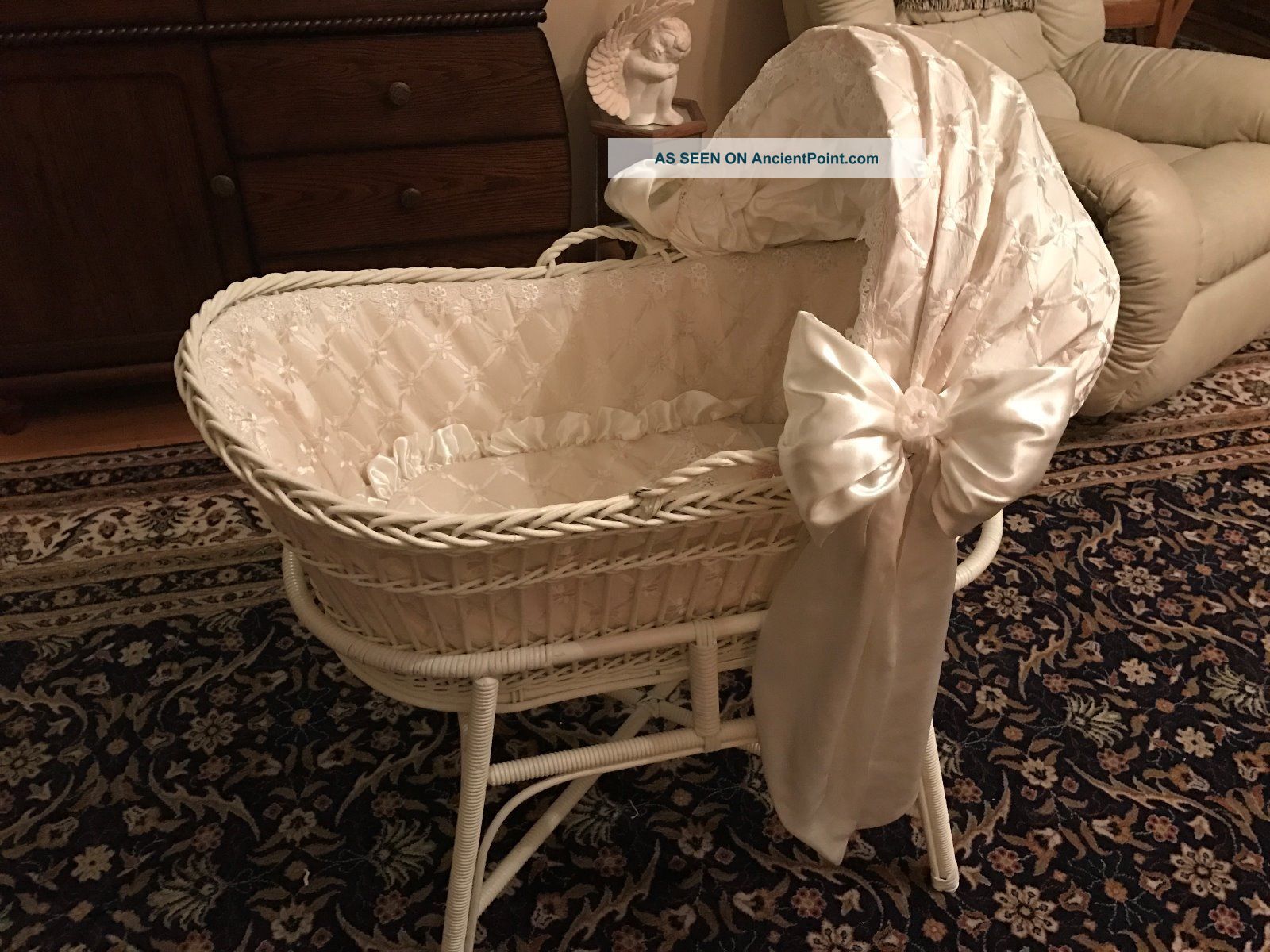 antique baby bassinet