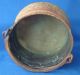 Primitive Copper Hanging Cauldron Antique Pot Dovetail Seam 7½ 