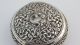 Antique/vintage Yogya Solid Silver Round Hinged Box Decorated With A Peacock Other Asian Antiques photo 2