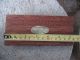 Antique Or Vintage Portable Small Scale Embossed Marks In Brass With Wood Box Scales photo 4