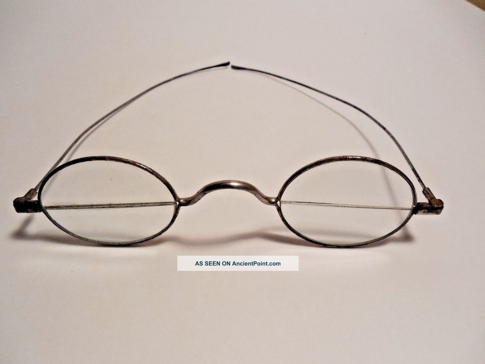 Antique Civil War Era Split Vision Bi - Forcal Eyeglasses Clear Top Lens,  Readers Optical photo