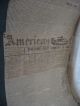 Large Antique Oval Hatbox Geometic Wallpaper 1840 ' S Newspapers Primitives photo 6