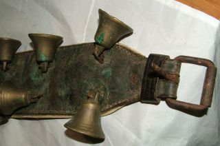 24 Antique Primitive Equestrian Horse Brass Sleigh Bells 42 
