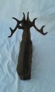Antique Black Forest Wood Carved Roe Deer Stag Statue,  Sculpture Carved Figures photo 8