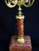 French Antique Red Marble Candelabras.  Third Empire.  Napoleon Iii Metalware photo 4