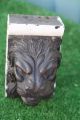 Early 18th C.  Gothic Wooden Oak Intricate Lion Head Carved Corbel C1720s Corbels photo 3